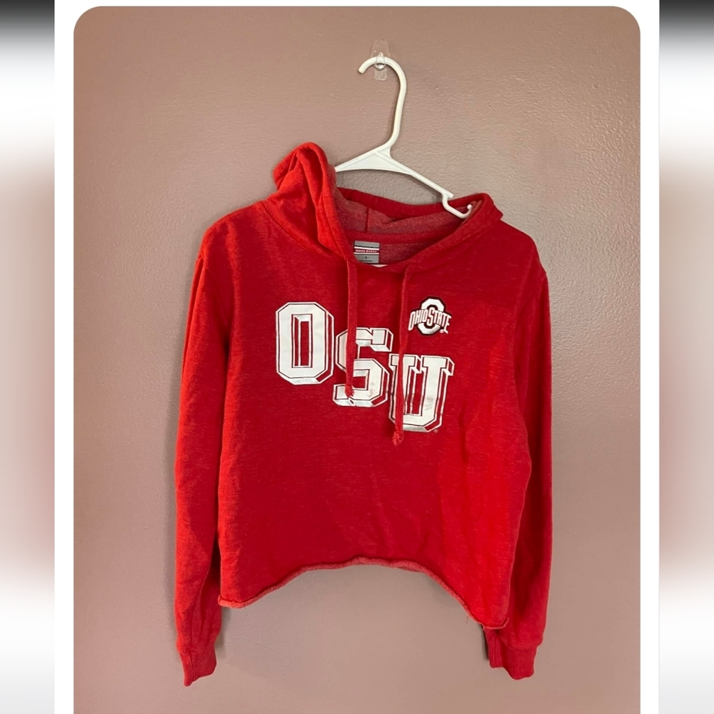 Red Women’s Ohio State University Hooded Sweatshirt Size S